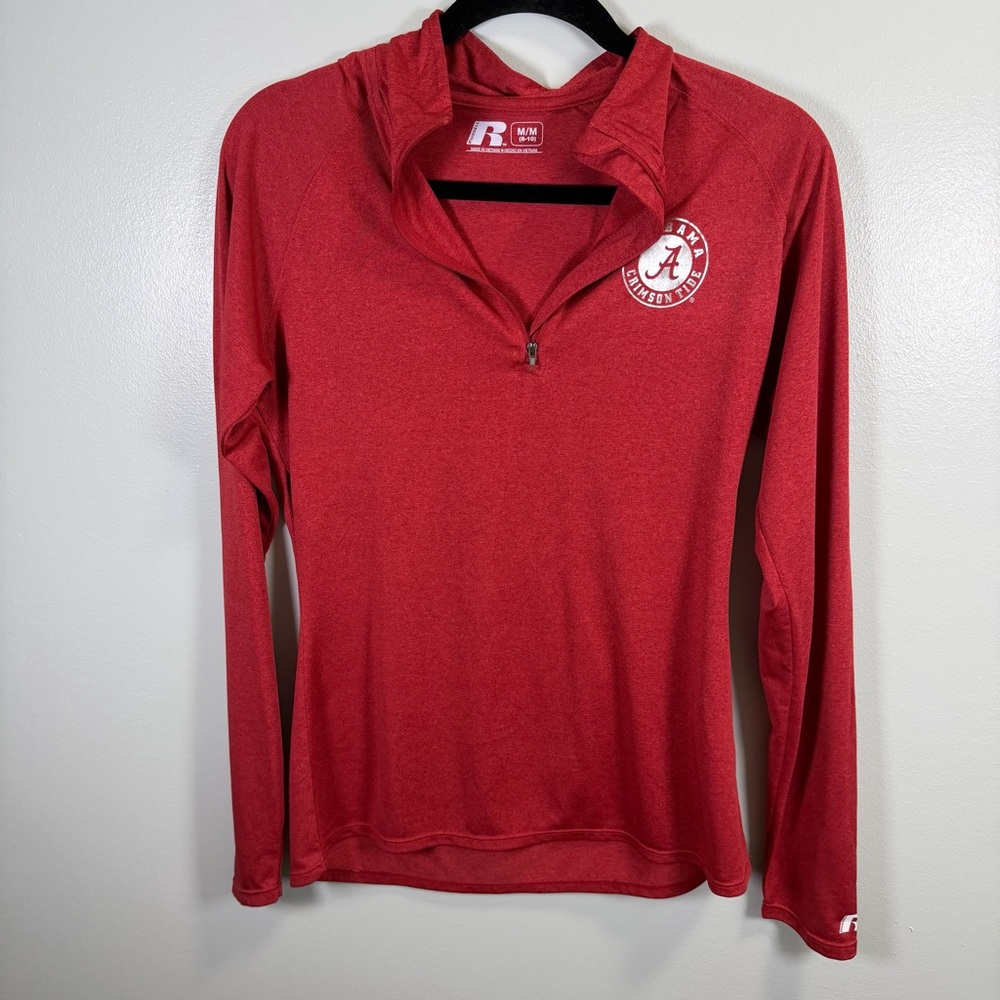Russell Athletic Women's University of Alabama Crimson‎ 1/4 Zip  Sz Med